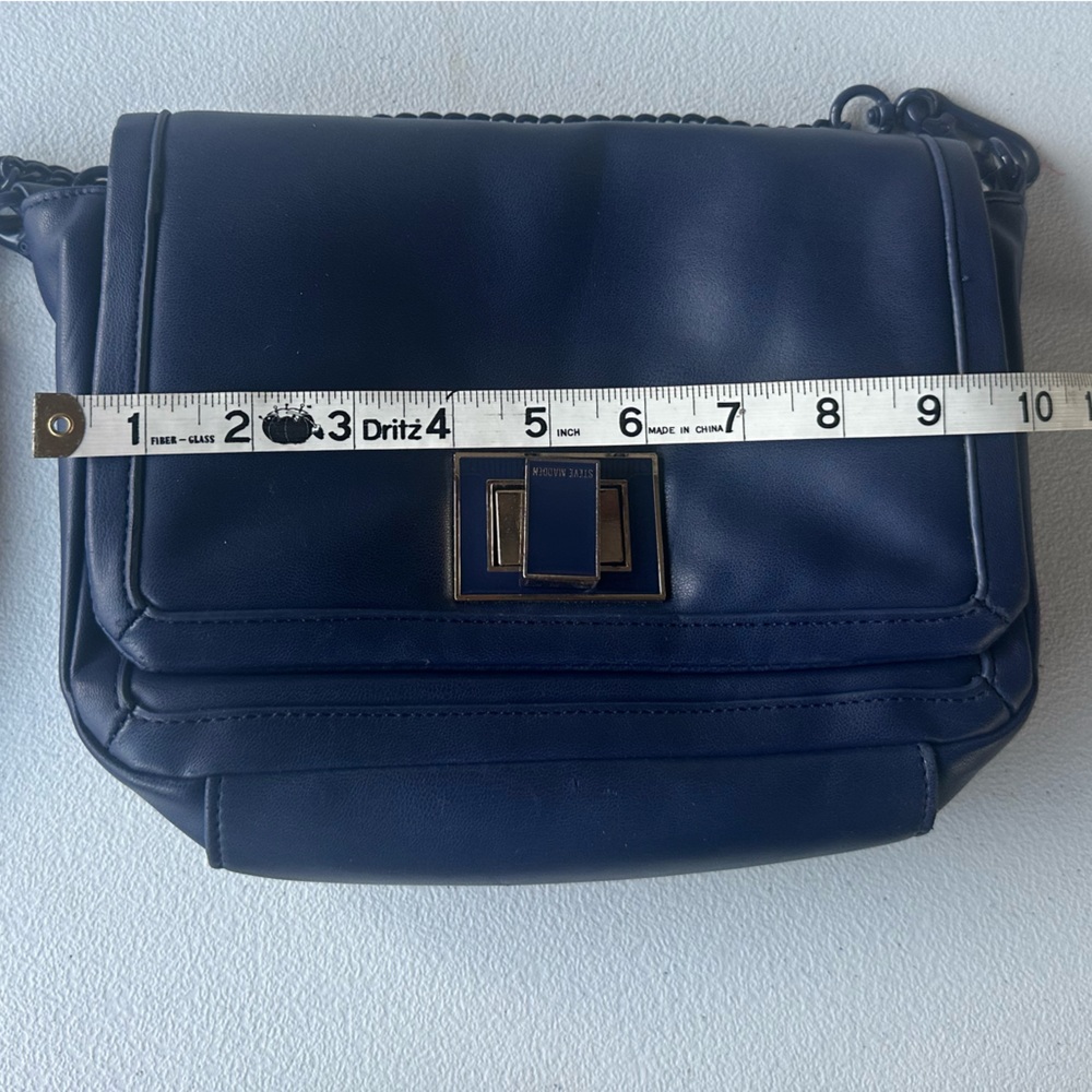Steve Madden Blue Magenta Chain Crossbody Handbag - Picture 11 of 15